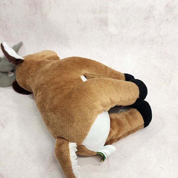 Wild Republic 12" Reindeer Plush Whitetail Deer Buck Stuffed Soft Toy Sitting - Picture 7 of 8